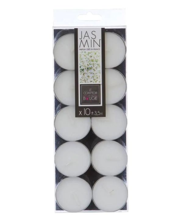 Set Di 10 Candele Profumate Al Gelsomino