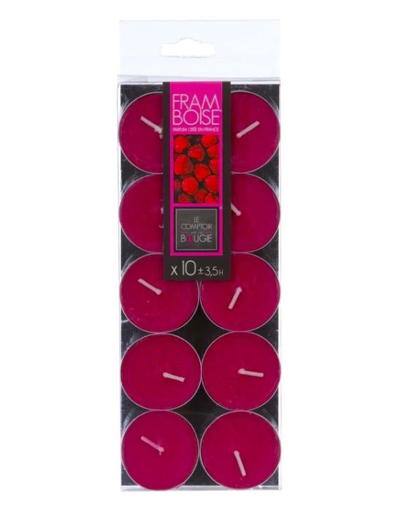 Set Di 10 Candele Profumate Ai Lamponi