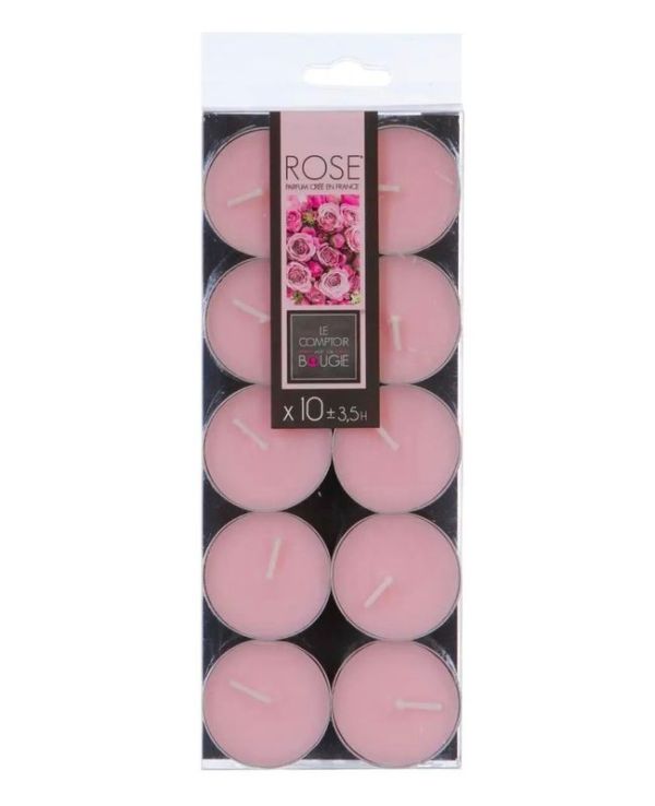 Set Di 10 Candele Profumate Alla Rosa