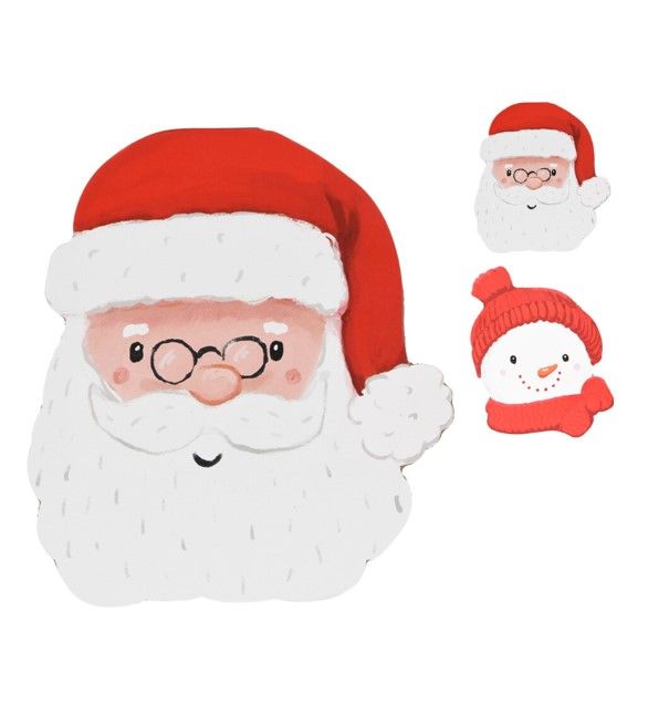 Set Da 4 Sottobicchieri Natalizi 13Cm