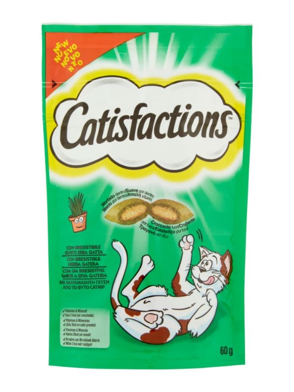 CATISFACTION Snacks Herbe À Chat 60G