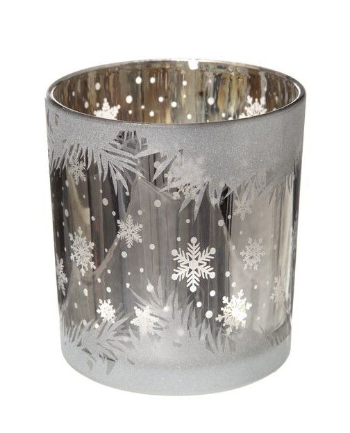 Candela Decorativa In Vasetto Di Vetro 7Cm - Decorazione Natalizia