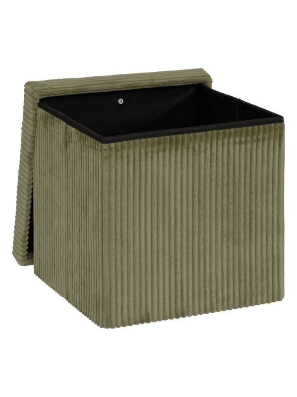Pouf Pliable Déco Arum Kaki 38X38Cm