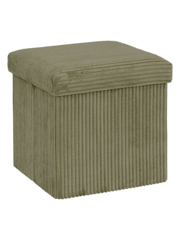 Pouf Pliable Déco Arum Kaki 38X38Cm