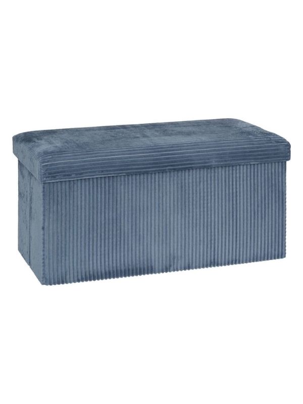 Faltbarer Pouf Déco Arum Blau 76X38X38Cm