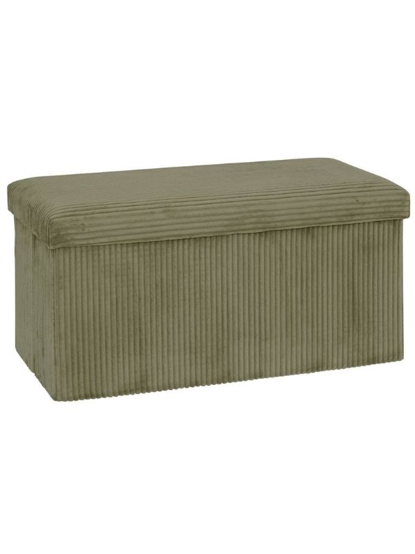 Pouf Pieghevole Déco Arum Kaki 76X38X38Cm