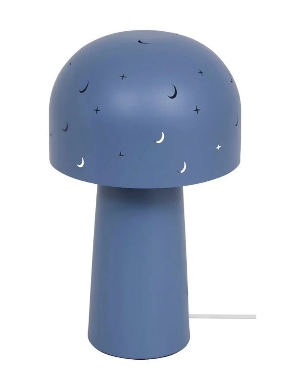 Blaue Pilzlampe Für Kinderzimmer 16X27Cm