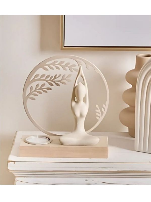 Porta Tealight Yogi Decorazione Per La Casa 15X16Cm - Assortito