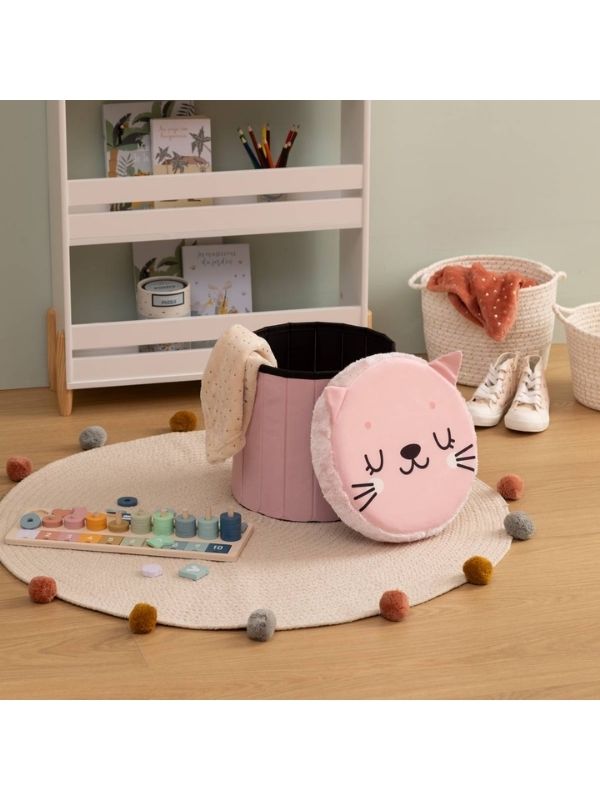 Pouf Pieghevole Gatto Per Cameretta 30X38Cm