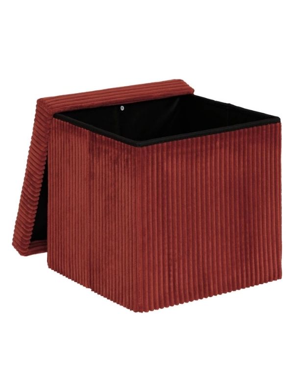 Faltbarer Pouf Déco Arum Rot 38X38Cm