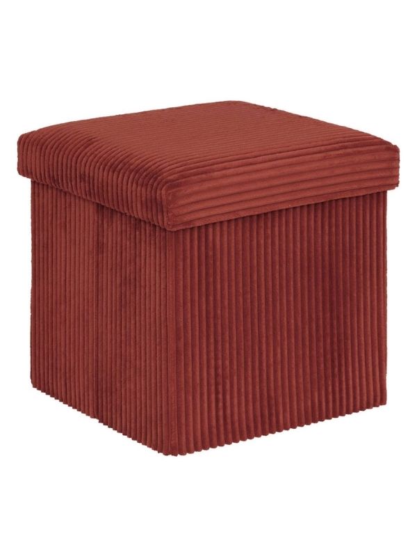 Faltbarer Pouf Déco Arum Rot 38X38Cm