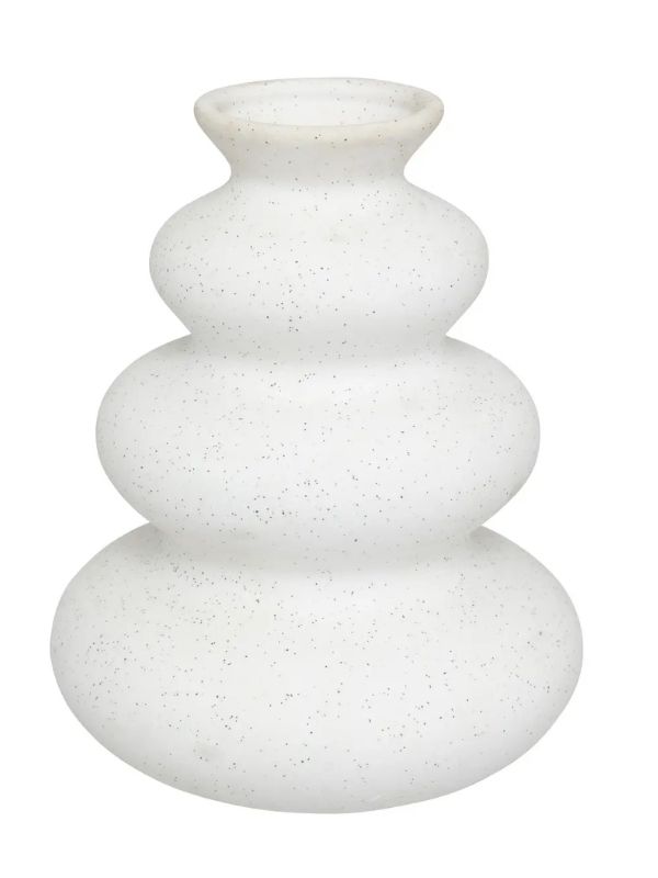 Dekorative Vase Olme Weiße Keramik 20Cm
