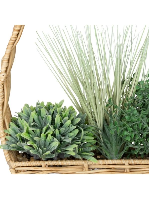 Déco Piante Artificiali Con Supporto Intrecciato Da Appendere 40Cm