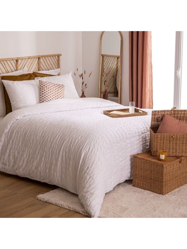 Parure Da Letto Seersuck In Policotone 240X220Cm