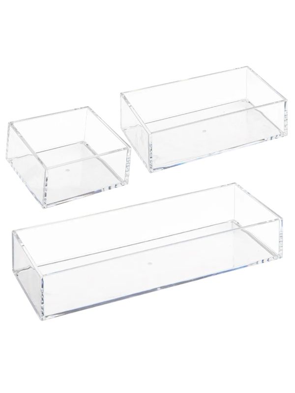 Set Mit 3 Behältern Aus Acryl Selena 25.6X9.5X4.6Cm