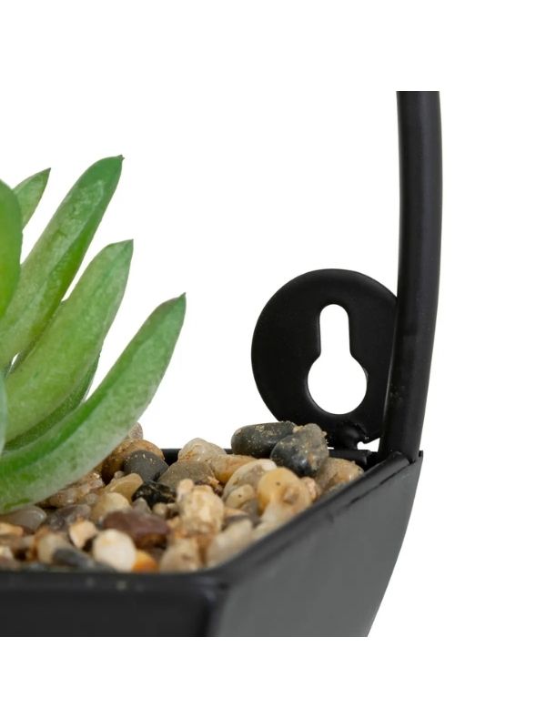 Déco Imy Plantes Artificielles Avec Vase Rond En Métal 41Cm