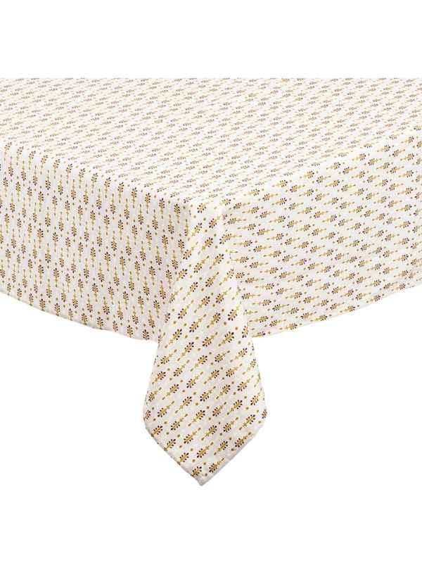 Bedruckte Schmutzabweisende Tischdecke Pepuru Beige 140X240Cm