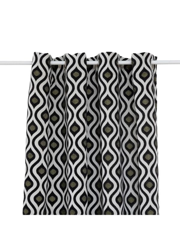 Ringvorhang Aus Stoff Twisted Lime 140X260Cm