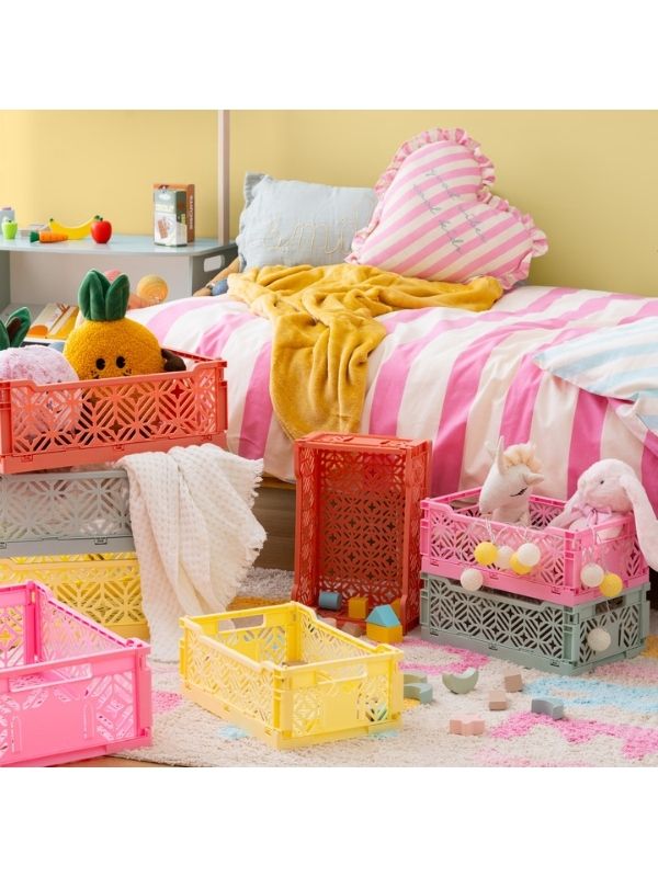 Cesta Organizer Pieghevole Arry Rosa 30X20X11.5Cm