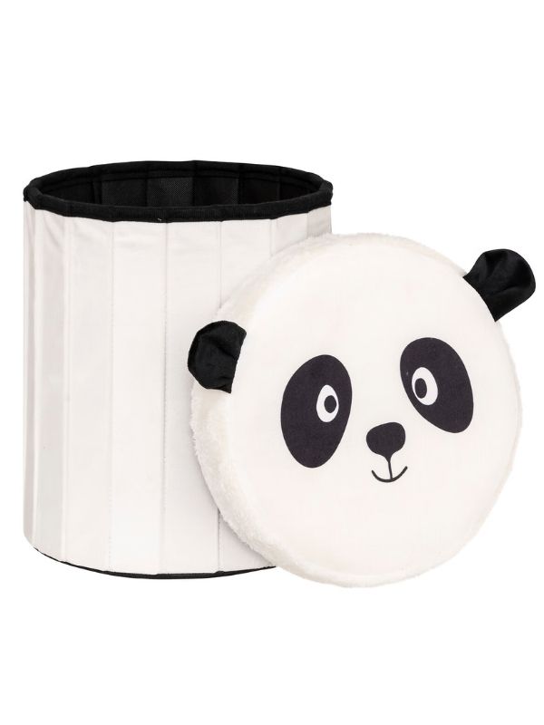 Pouf Pieghevole Panda Per Cameretta 30X38Cm