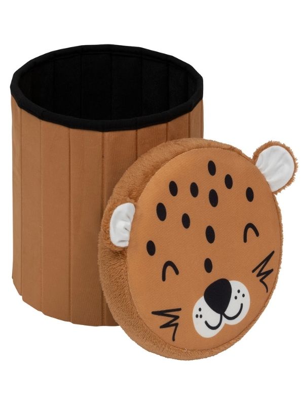 Pouf Pieghevole Tigre Per Cameretta 30X38Cm