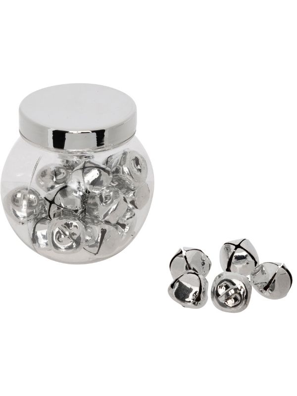 Weihnachts-Crativekraft Dose Mit 24 Silbernen Glöckchen 