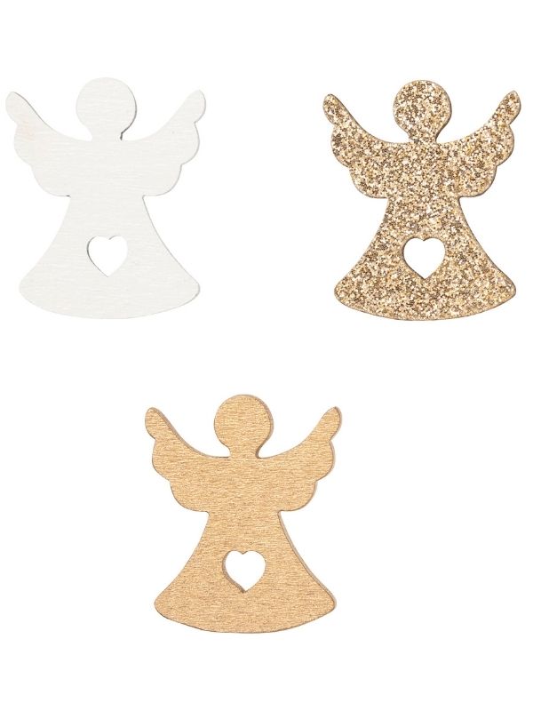 Weihnachts-Crativekraft Glas Mit 24 Goldenen Engeln 