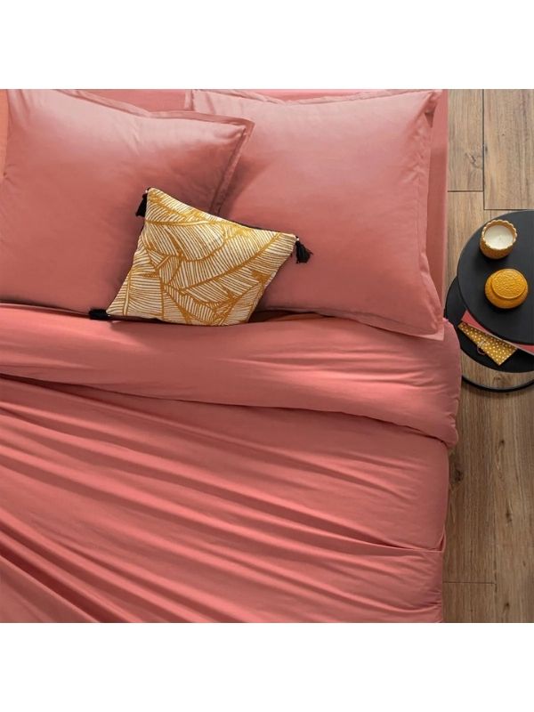  Einzeltuch Aus Baumwolle Mit Ecken Blush 90X190Cm