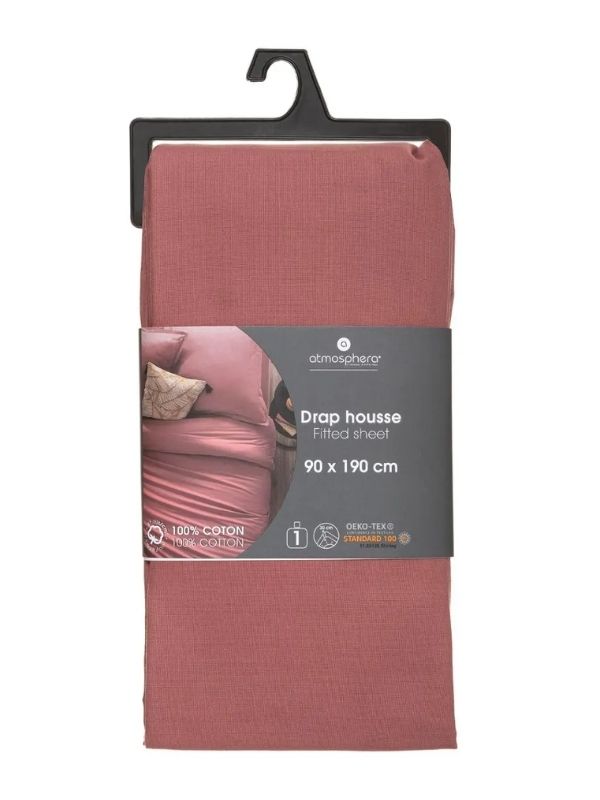  Einzeltuch Aus Baumwolle Mit Ecken Blush 90X190Cm