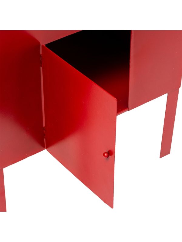 Decorazione Natalizia Cassetta Postale Metallica Rossa 80Cm