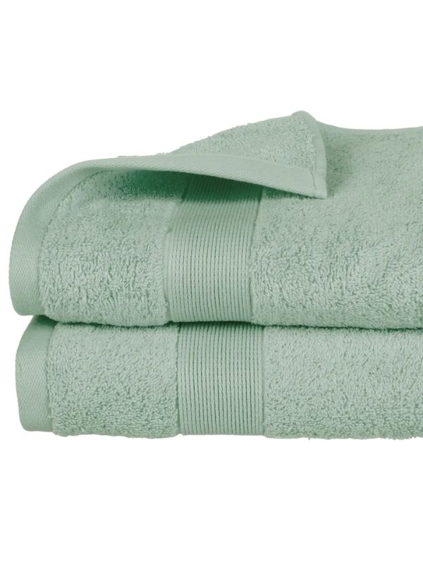 Telo Doccia In Cotone Color Celadon 70X130Cm