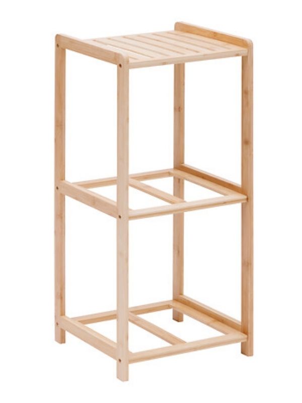Armoire De Salle De Bain 2 Compartiments Avec Paniers En Tissu 34,7X33X77,5Cm