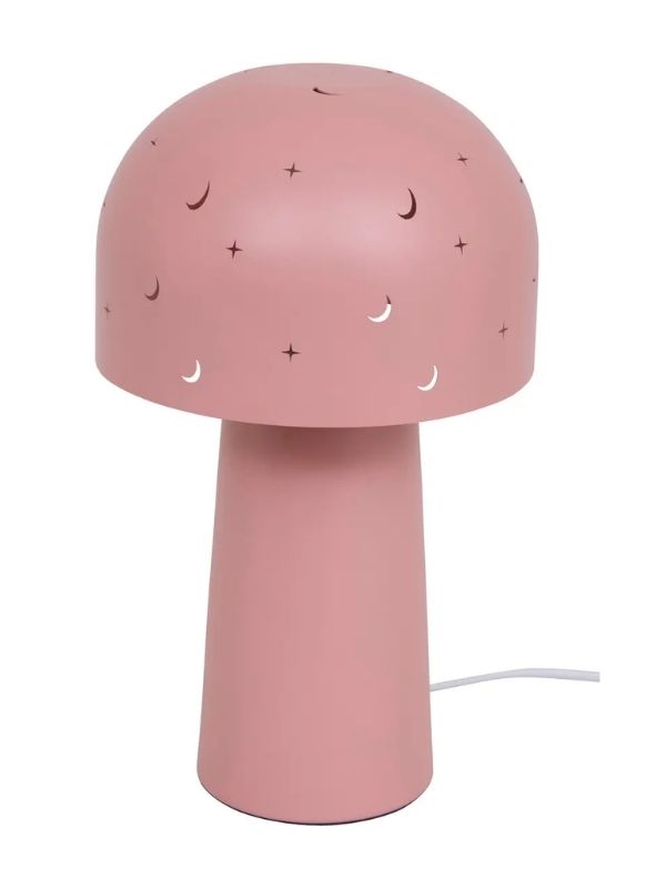Lampe Rose En Forme De Champignon Pour Chambre D'Enfant 16X27Cm