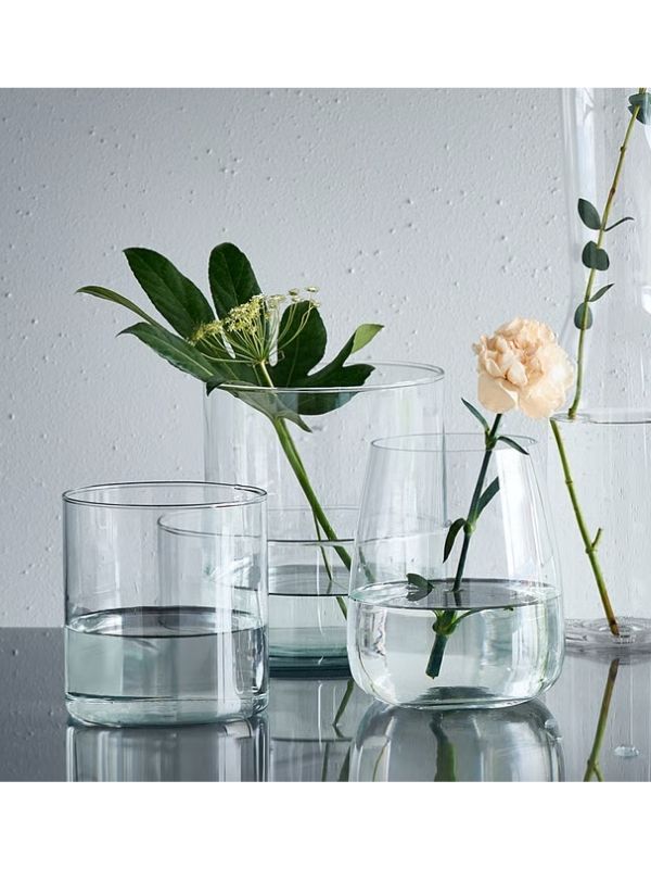  Vaso Cilindrico In Vetro 18Cm