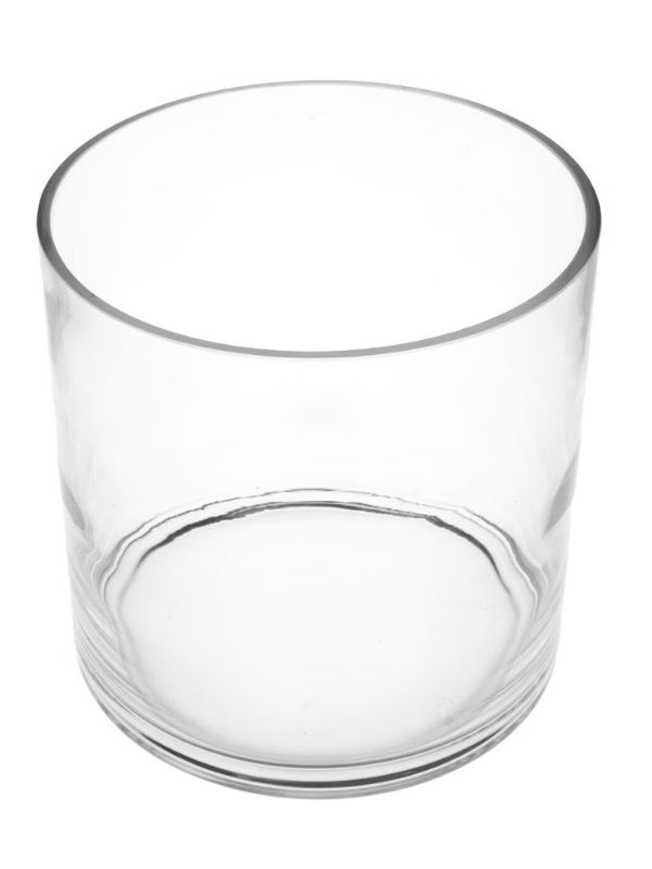 Vaso Cilindrico In Vetro 18Cm