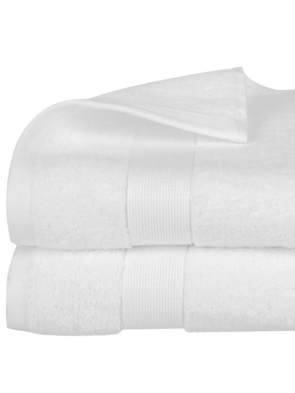 Telo Doccia In Cotone Bianco 70X130Cm
