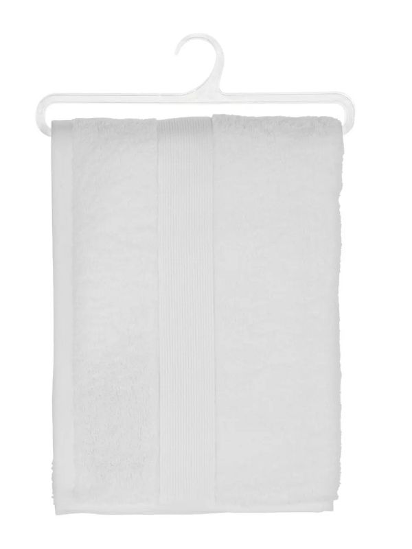 Telo Doccia In Cotone Bianco 70X130Cm