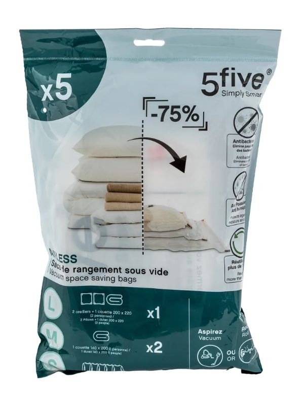 Set Mit 5 Vakuumbeuteln In Verschiedenen Größen Air-Flat 