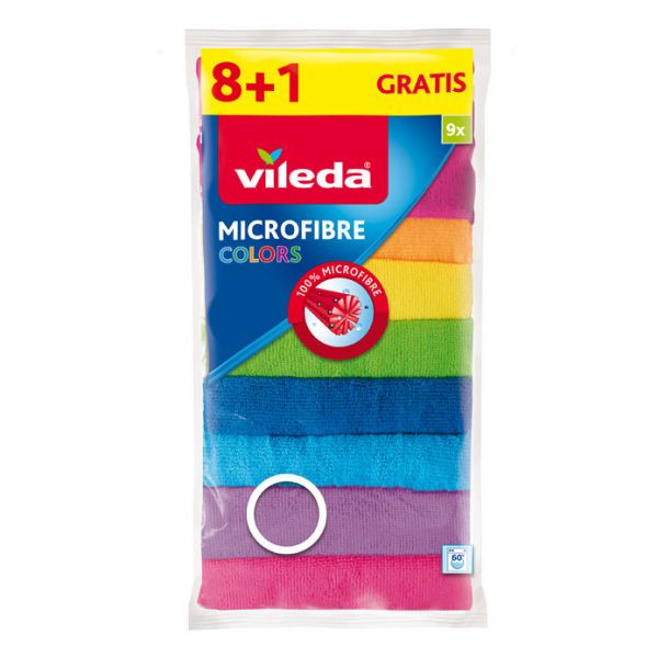 VILEDA Panni in Microfibra Colors 8 pz.