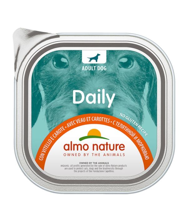 ALMO NATURE Daily Adult Dog Cibo Per Cani 300G - Vitello E Carote