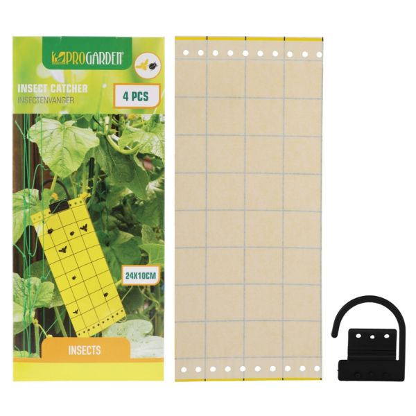 4 pièges collants à insectes 24 cm