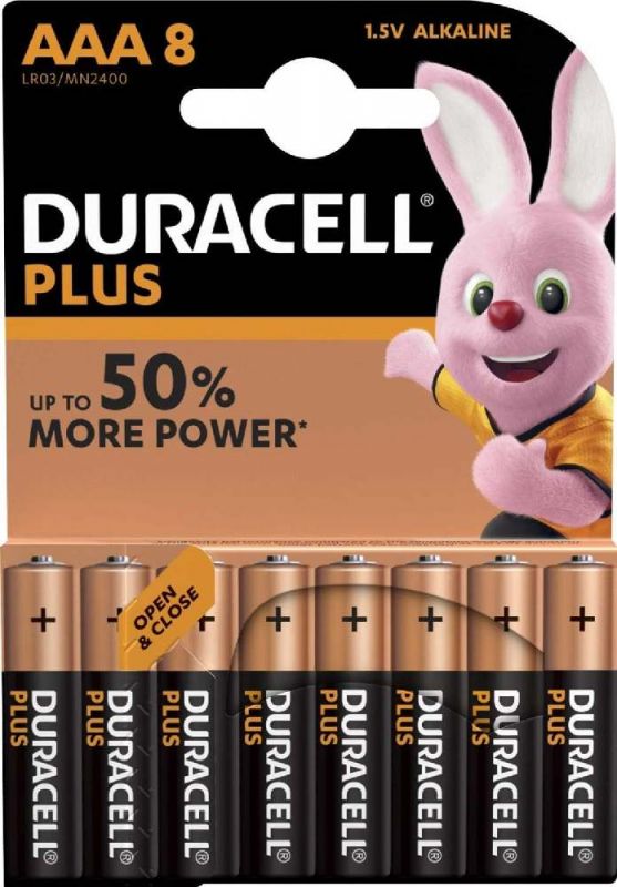 Duracell - Batterie Plus Power AAA 1,5V, 8 pezzi