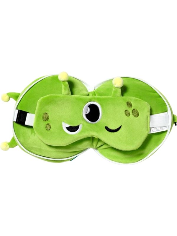 Coussin De Voyage Avec Masque Relaxant Alien 15X29X7Cm