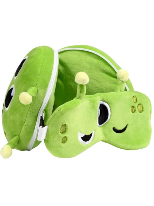Coussin De Voyage Avec Masque Relaxant Alien 15X29X7Cm