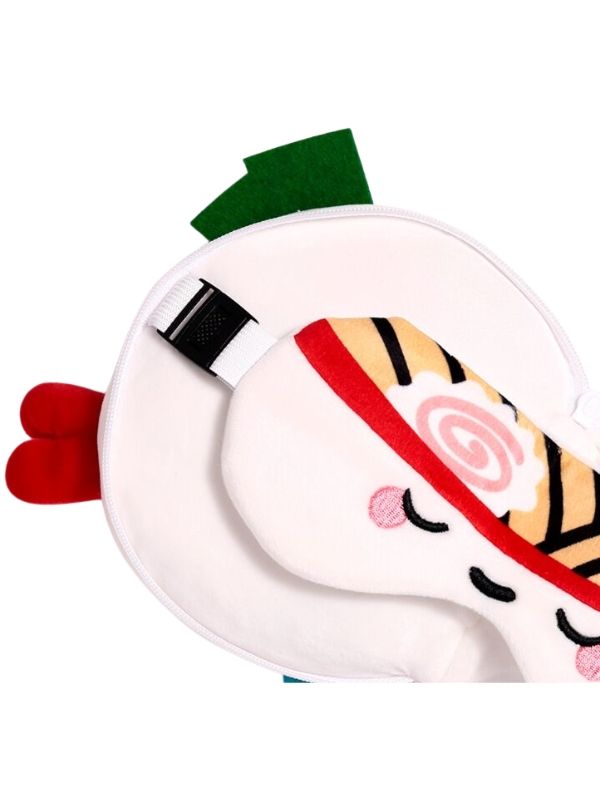 Coussin De Voyage Avec Masque Relaxant Ramen 15X29X7Cm