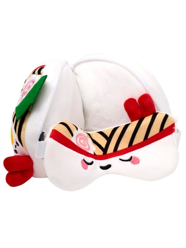Coussin De Voyage Avec Masque Relaxant Ramen 15X29X7Cm