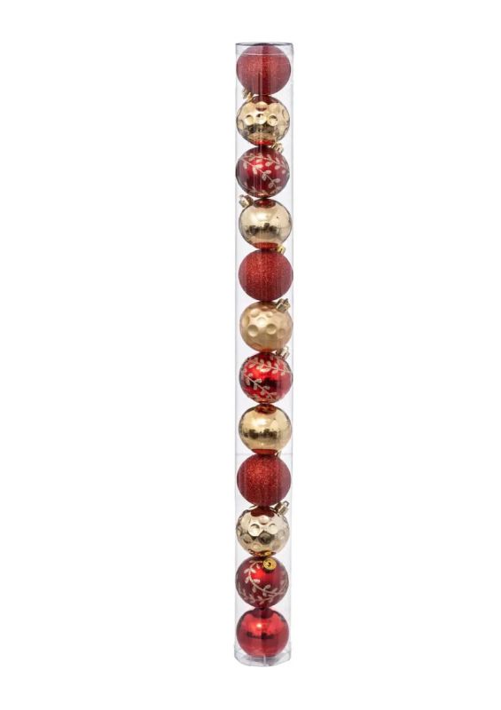 12 Palline Di Natale 60Mm - Decorazione Natalizia
