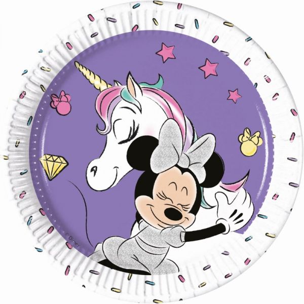 Piatti Party Minnie Unicorni Disney 20 cm - Da Moreno