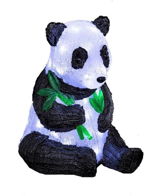 Panda Luminoso In Acrilico 48Cm - Decorazione Natalizia