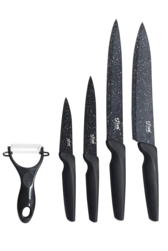 Set Mit 5 Messern Aus Rostfreiem Stahl